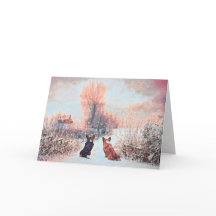 Dos corgis galeses en nieve