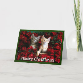 Tarjeta Festiva Dos gatitos y puntitas