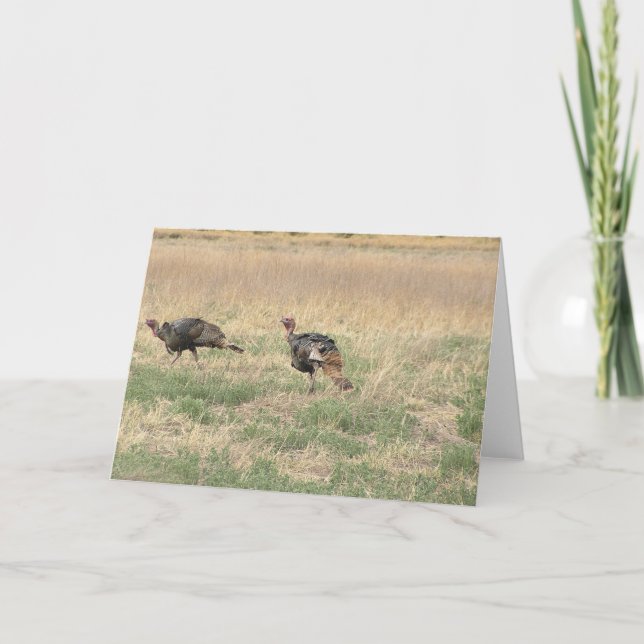 Tarjeta Festiva Dos Gobblers (Anverso)