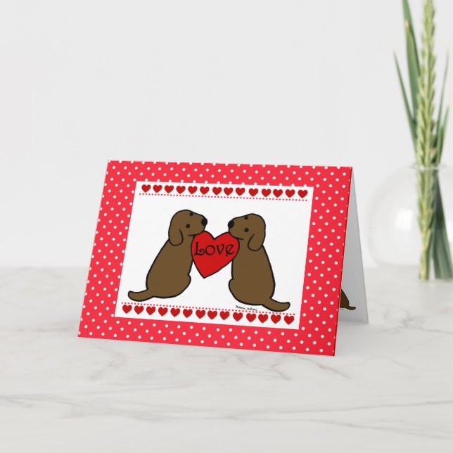 Tarjeta Festiva Dos laboratorios de chocolate con Personalizado de (Anverso)