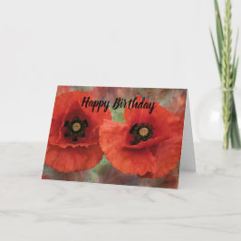 Tarjeta Festiva Dos lapachos rojos en una foto texturizada