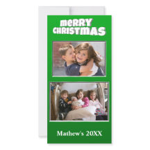 Dos Navidades de fotografía verde Añadir familia d