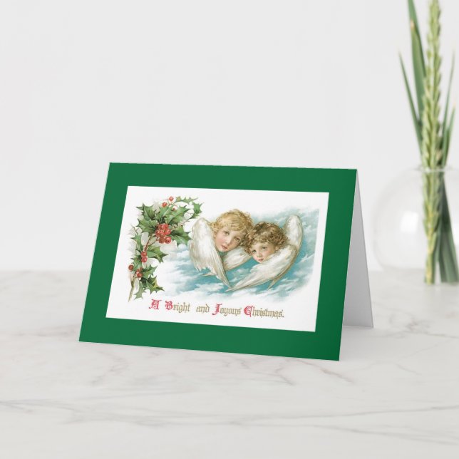 Tarjeta Festiva Dos niños Navidades de Victoria (Anverso)