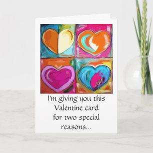 Tarjeta Festiva Dos razones especiales - Día de San Valentín