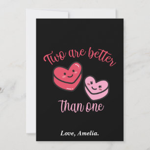 Tarjeta Festiva Dos son mejor que un día de San Valentín