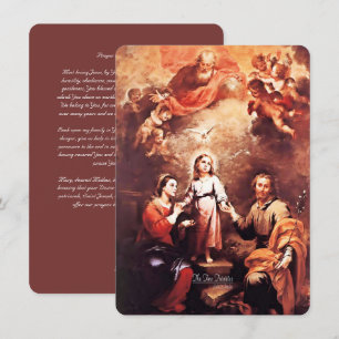 Tarjeta Festiva Dos trinidades con oración