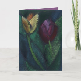 Tarjeta Festiva Dos tulipanos