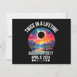 Tarjeta Festiva Dos veces en la vida 08 de abril de 2024 GIft for