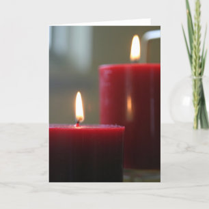 Tarjeta Festiva Dos Velas