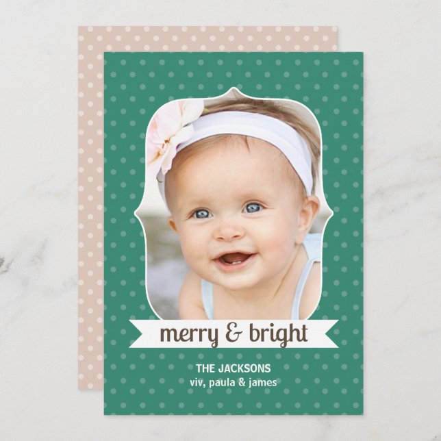 Tarjeta Festiva Dotación sobre Navidades en vacaciones fotográfica (Anverso / Reverso)