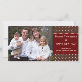 Tarjeta Festiva Dots Holiday Photo Card