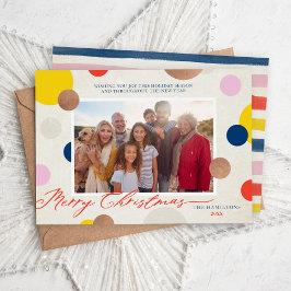 Tarjeta Festiva Dottie Merry Christmas Family Photo