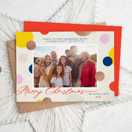 Tarjeta Festiva Dottie Merry Christmas Family Photo