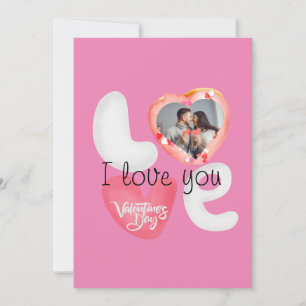 Tarjeta Festiva doughnut rosa personalizado día de San Valentín