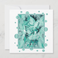 Dove con Celtic Peace Text en Aqua Tones