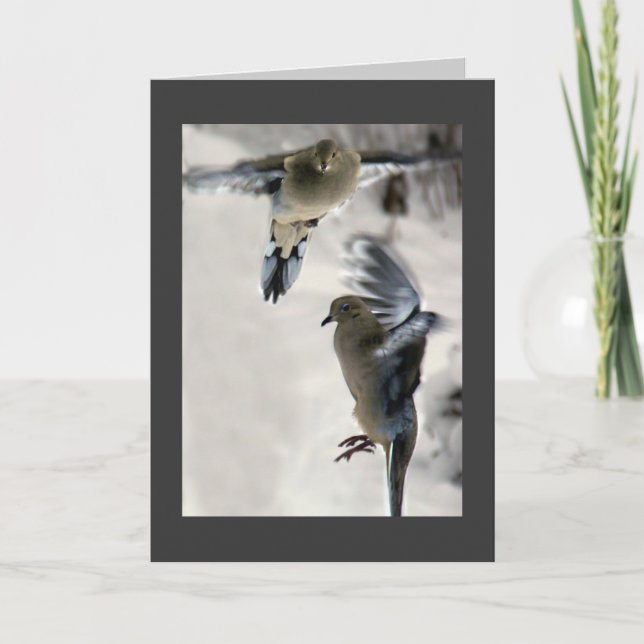 Tarjeta Festiva Dove de duelo (Anverso)