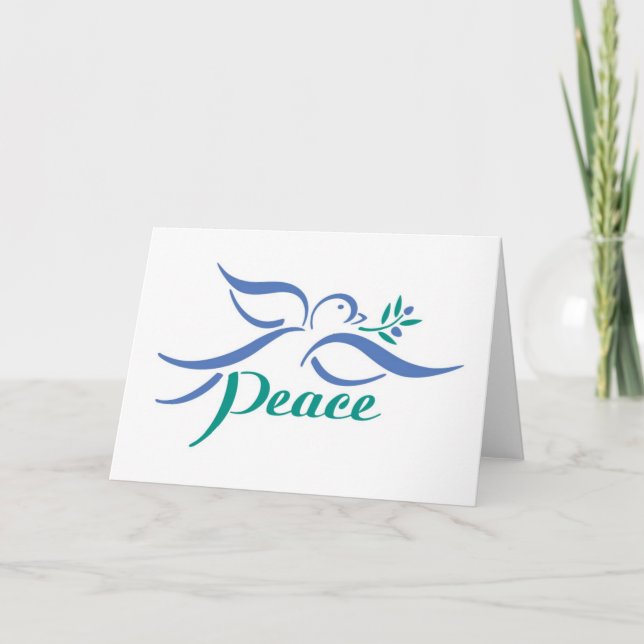 Tarjeta Festiva Dove Peace (Anverso)