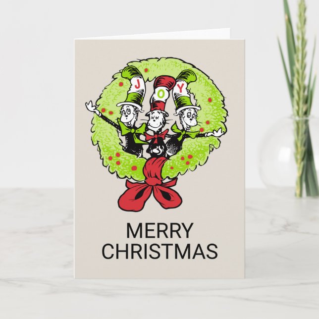 Tarjeta Festiva Dr. Seuss | Grinch | Alegría de los Navidades de W (Anverso)