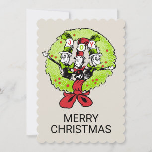 Tarjeta Festiva Dr Seuss Grinch Alegría Navideña en Quién-vill
