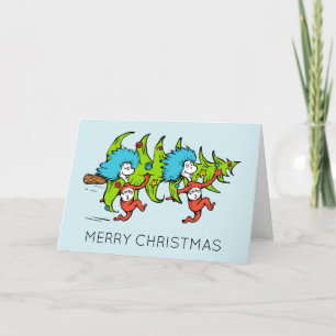 Tarjeta Festiva Dr. Seuss Grinch Cosa Una Cosa Dos Navidades