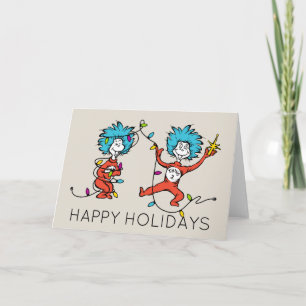 Tarjeta Festiva Dr. Seuss Grinch Cosa Uno Cosa Dos Bailando