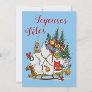 Tarjeta Festiva Dr. Seuss Grinch - Foto de Joyeuses Fêtes