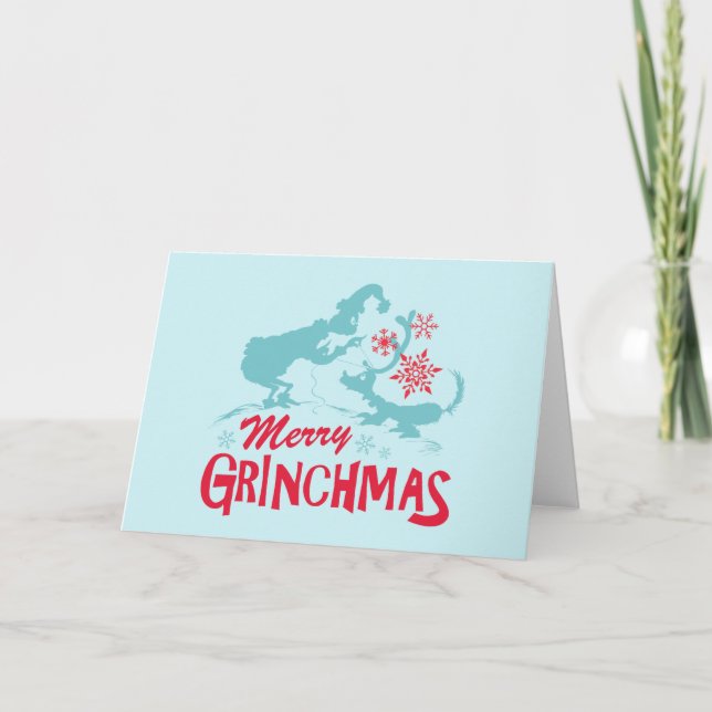 Tarjeta Festiva Dr. Seuss | Grinch - Merry Grinchmas (Anverso)