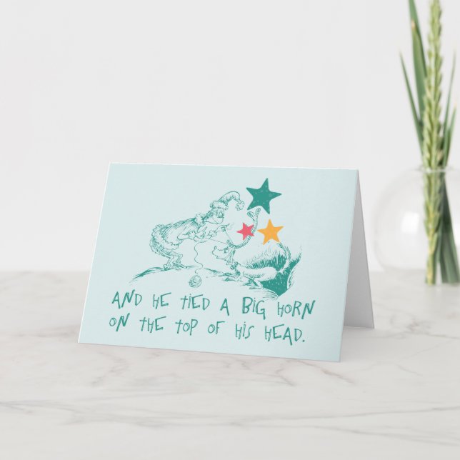 Tarjeta Festiva Dr. Seuss | Grinch y Max (Anverso)
