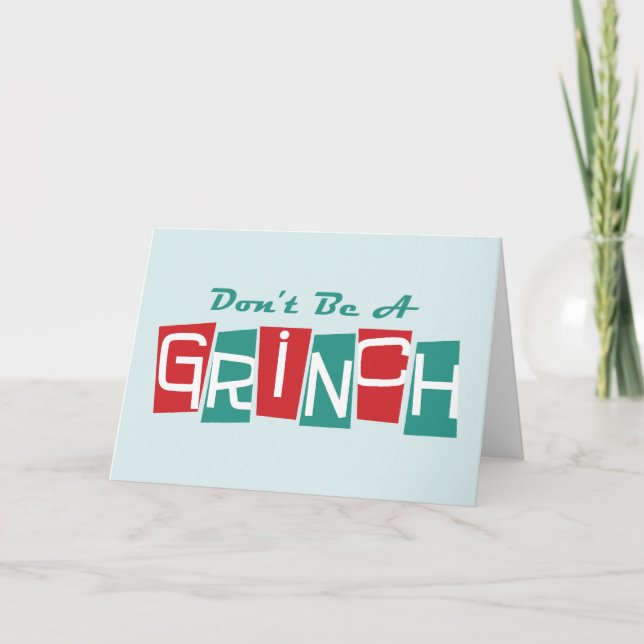 Tarjeta Festiva Dr. Seuss | No seas un Grinch (Anverso)