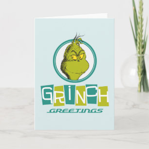 Tarjeta Festiva Dr. Seuss Saludos de Grinch