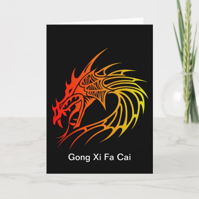 Tarjeta Festiva Dragón (Anverso)