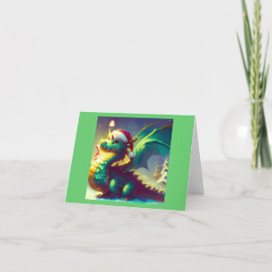 Tarjeta Festiva Dragón 3 de los navidades