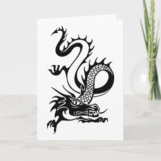 Tarjeta Festiva Dragón chino (13) (Anverso)