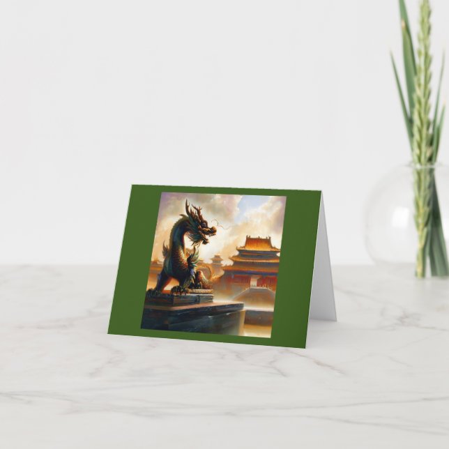 Tarjeta Festiva Dragón chino (33) (Anverso)