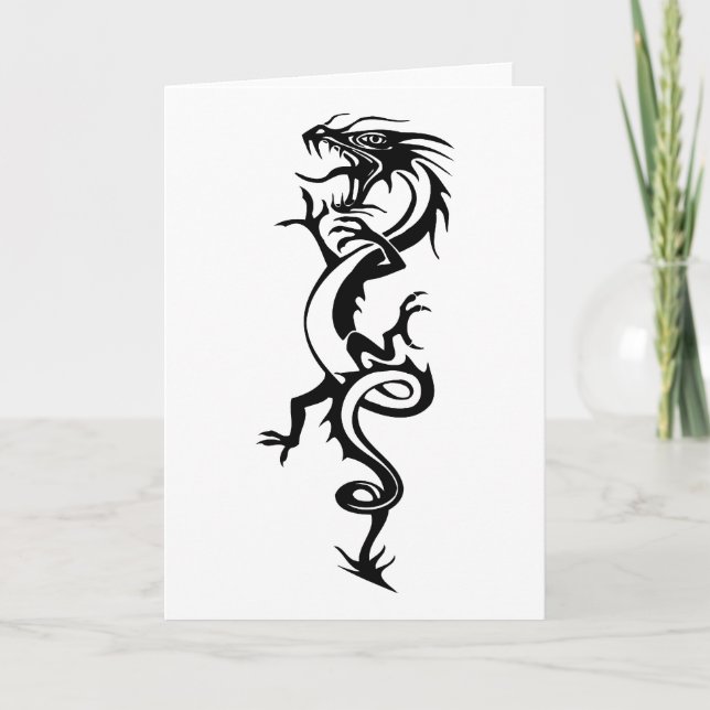 Tarjeta Festiva Dragón chino (7) (Anverso)