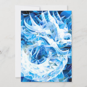 Tarjeta Festiva Dragón del cielo azul