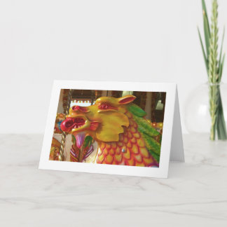Tarjeta Festiva Dragón en todo el mundo - Bordeado
