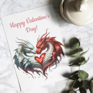 Tarjeta Festiva Dragón fantasma novio corazón Valentine