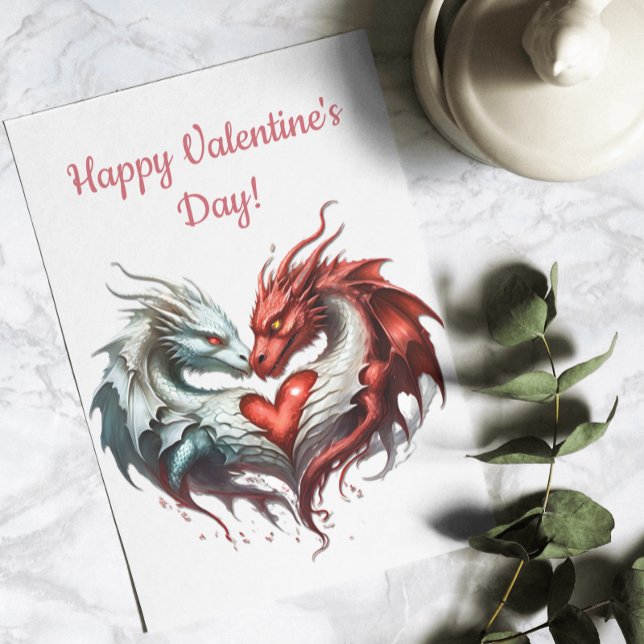 Tarjeta Festiva Dragón fantasma novio corazón Valentine (Subido por el creador)