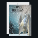 Tarjeta Festiva Dragon Winter Scene Snow Felices Fiestas<br><div class="desc">Este diseño fue creado a través del arte digital y puede ser personalizado en el área que proporciona cambiando la foto y/o el texto. O puede personalizarse eligiendo la opción de hacer clic en el personalizar y borrar o cambiar el color del fondo, agregar texto, cambiar el color o estilo...</div>