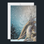 Tarjeta Festiva Dragon Winter Scene Snow Holiday<br><div class="desc">Este diseño fue creado a través del arte digital y puede ser personalizado en el área que proporciona cambiando la foto y/o el texto. O puede personalizarse eligiendo la opción de hacer clic en el personalizar y borrar o cambiar el color del fondo, agregar texto, cambiar el color o estilo...</div>