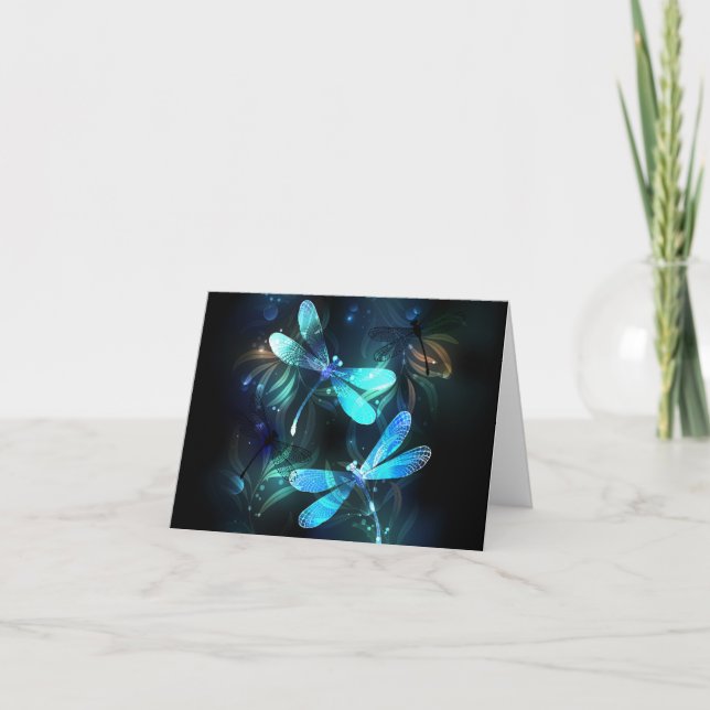 Tarjeta Festiva Dragonflies (Anverso)