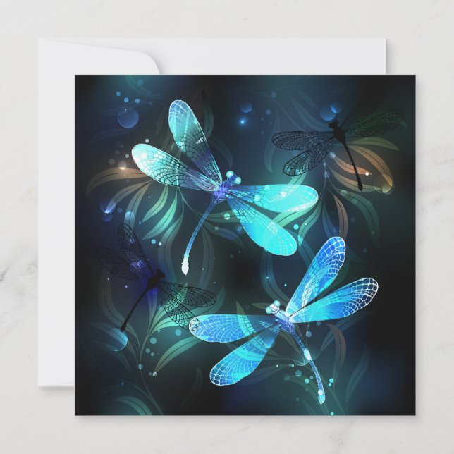 Tarjeta Festiva Dragonflies (Anverso)