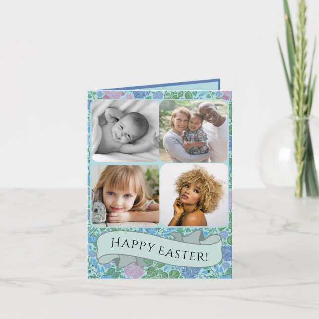 Tarjeta Festiva Dragonflies Garden mutado foto pascua (Anverso)