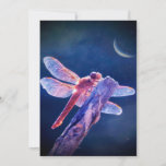 Tarjeta Festiva Dragonfly and Moon canvas print | lovely canvas<br><div class="desc">Suitable Places:A perfect wall decor paintings for kitchen, living room, bathroom, bedroom, sofa background, apartment, hotel, bar, cafes, offices, schools, guest room, kids room and other interior space. Best Gift Choice:High-grade canvas home decoration is a good choice as a gift for your family, friends and partner on birthday, anniversary, festival,...</div>