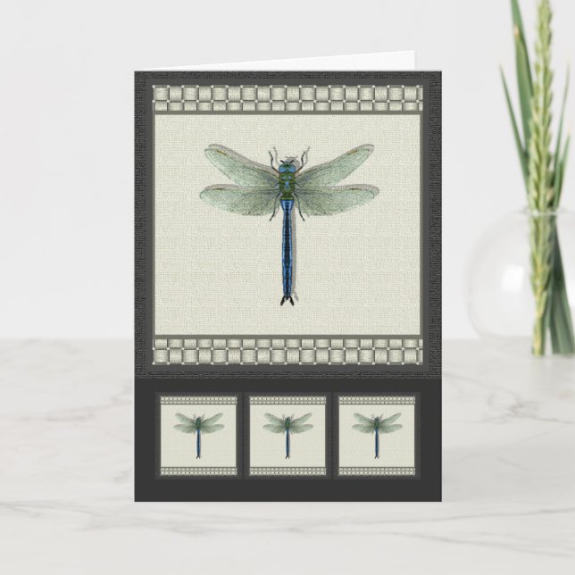 Tarjeta Festiva Dragonfly elegante (Anverso)