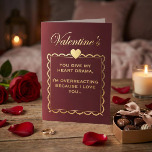 Tarjeta Festiva Dramático y divertido día de San Valentín para nov