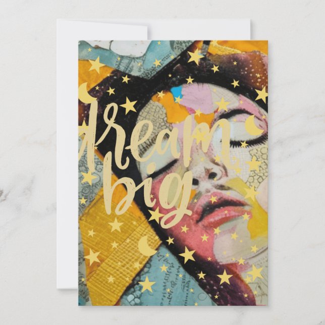 Tarjeta Festiva Dream Big (Anverso)