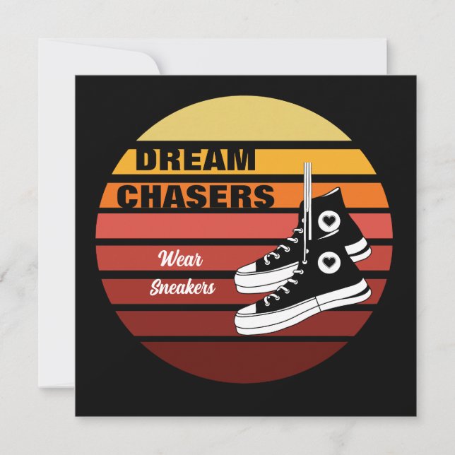 Tarjeta Festiva Dream Chasers Wear Sneakers (Anverso)