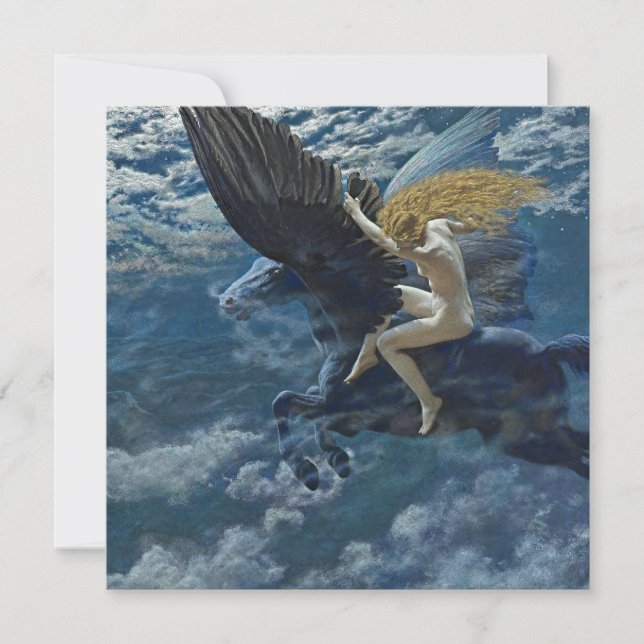 Tarjeta Festiva “Dream Idyll - A Valkyrie” by Edward Robert Hughes (Anverso)